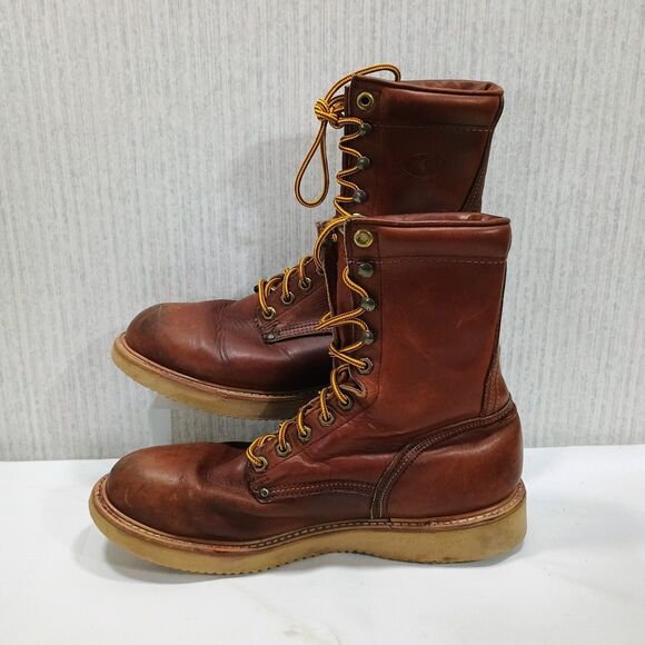 Men’s Work Boots USA Made Goodyear Welt Brown Leather Oil Resistant 8–8.5...